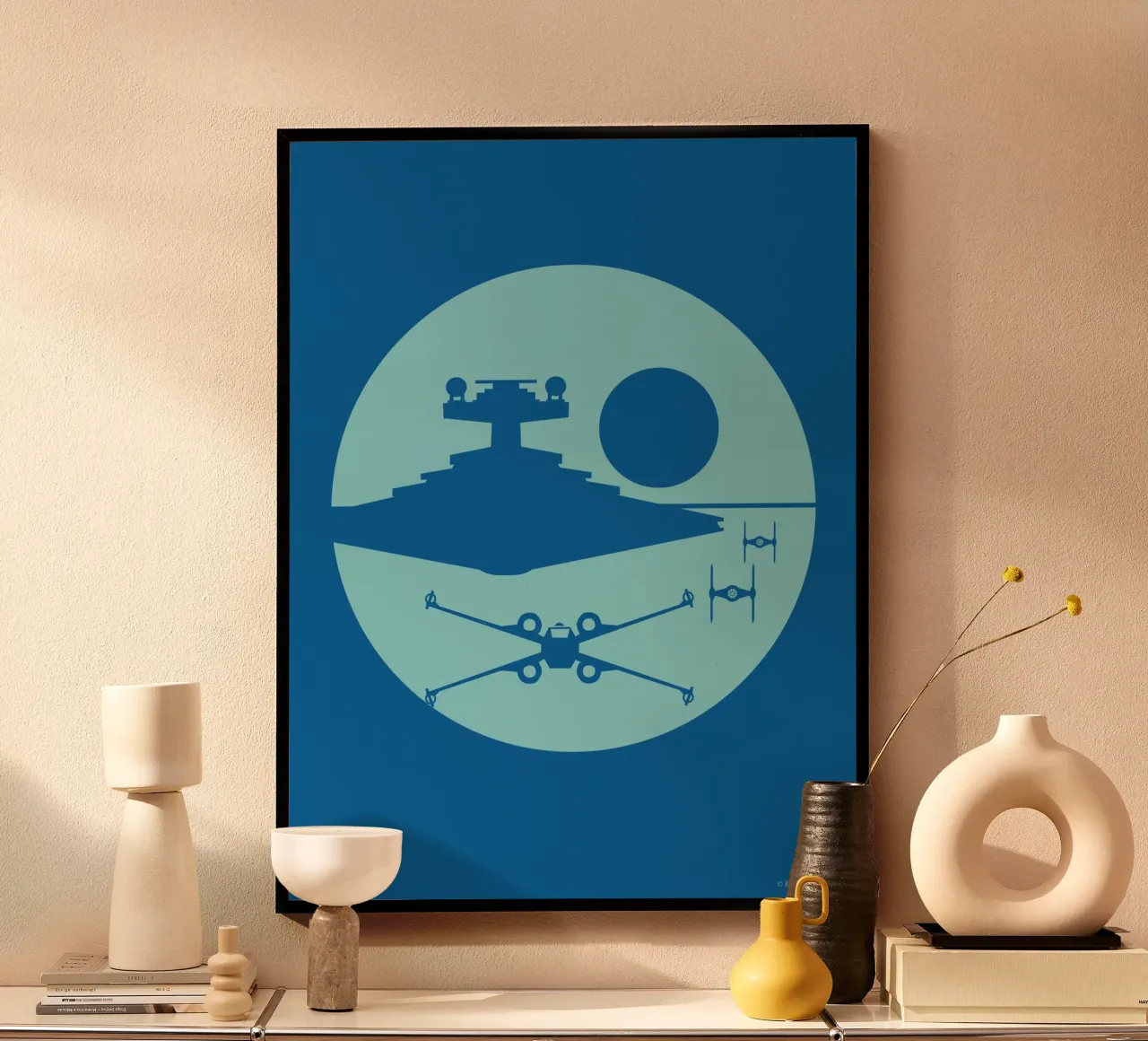 STERNENKRIEG AM HORIZONT poster con telaio in plastica da Star Wars