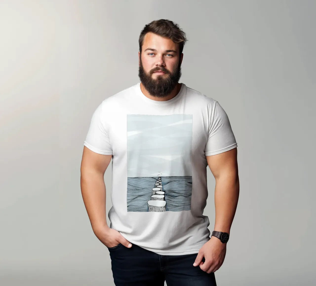 Something Calm t-shirt da Waltraud Rieken