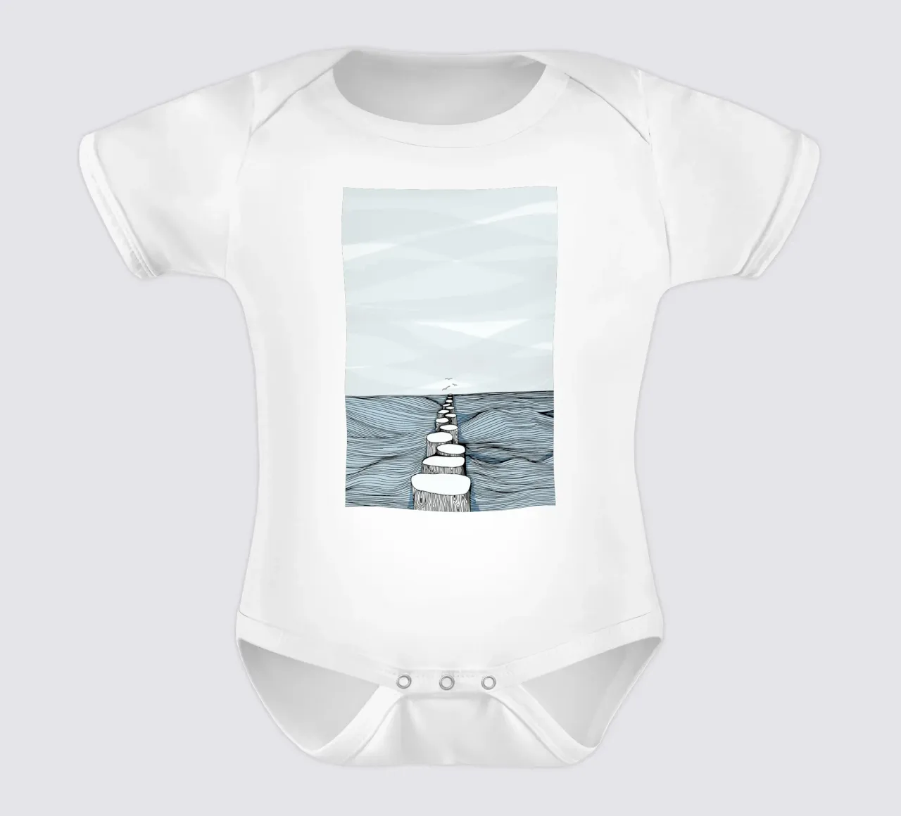 Something Calm body neonato maniche corte da Waltraud Rieken