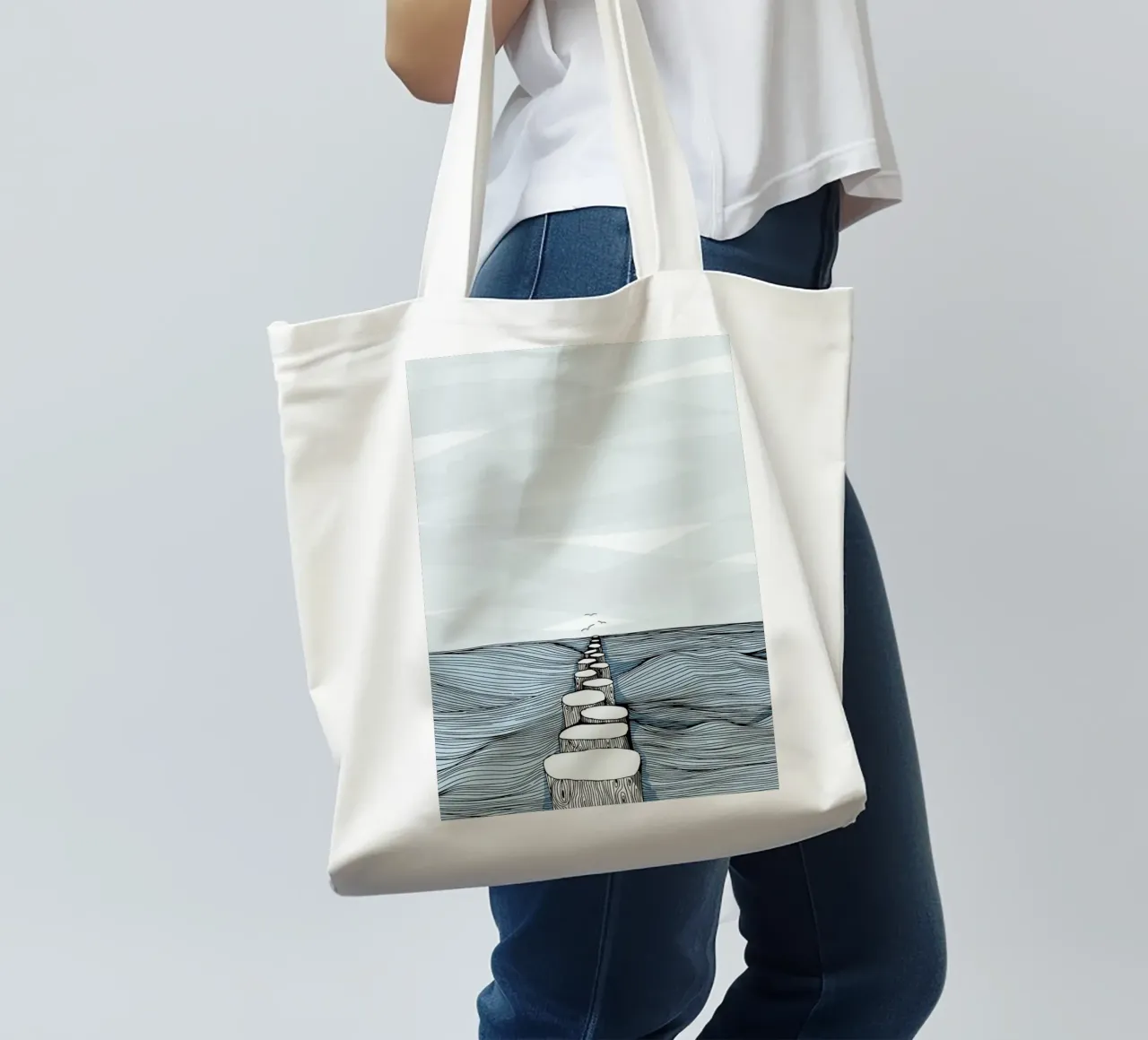 Something Calm borsa in juta da Waltraud Rieken