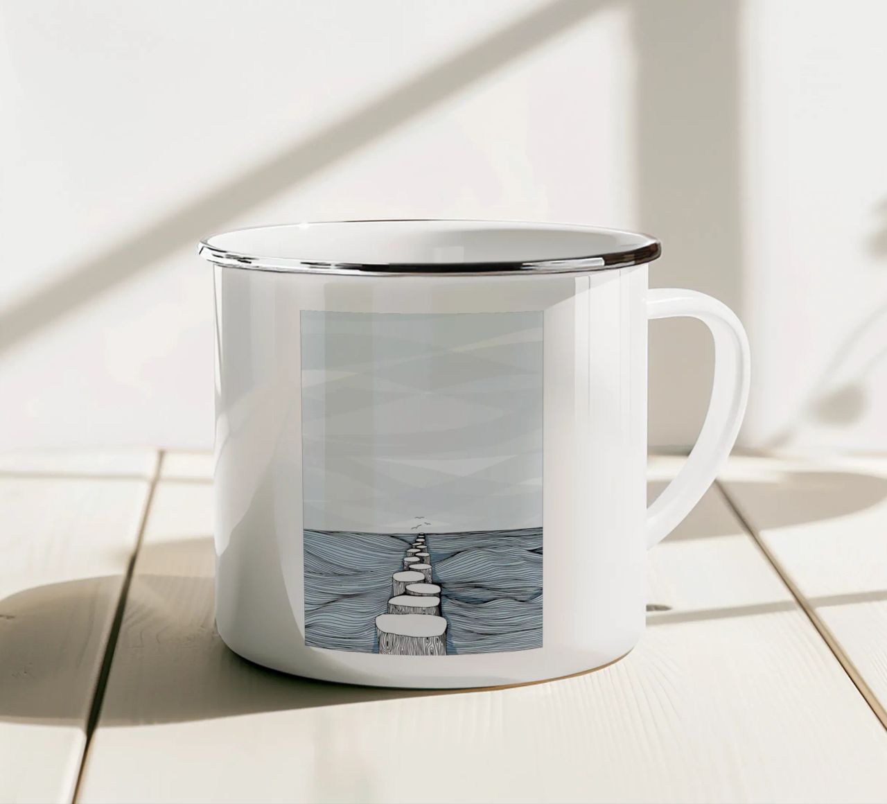Something Calm tazza in smalto da Waltraud Rieken