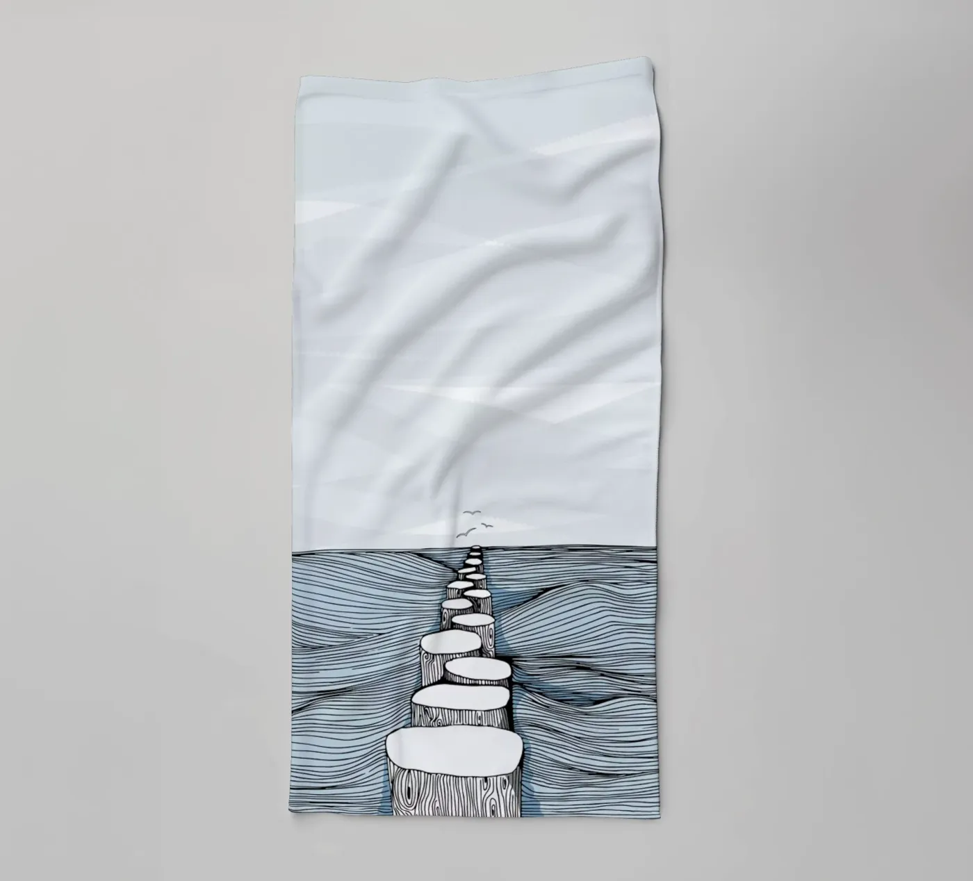 Something Calm towel by Waltraud Rieken