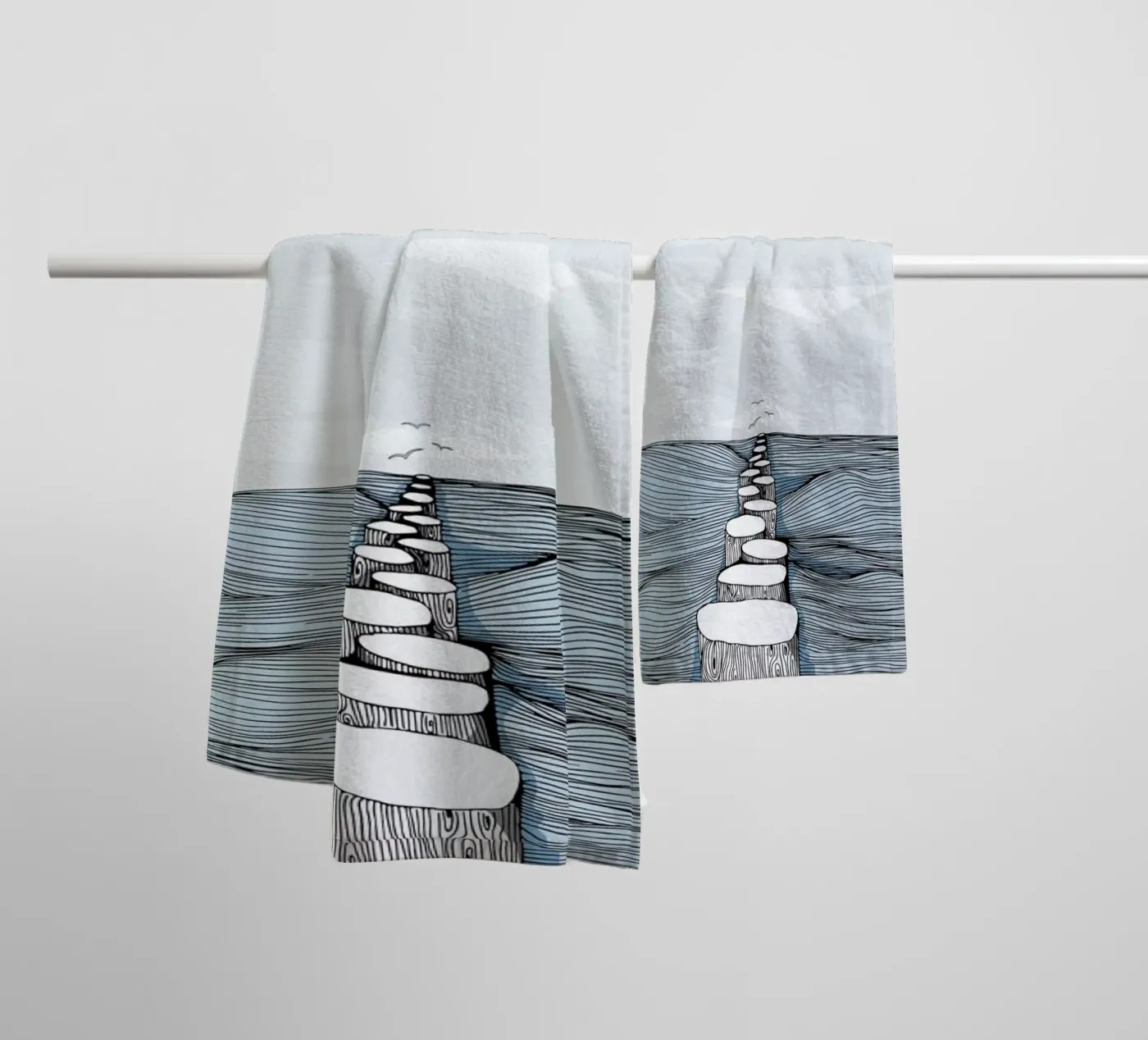 Something Calm towel by Waltraud Rieken
