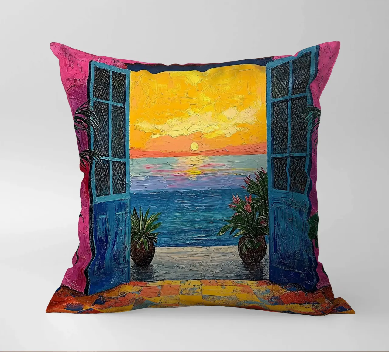 Where Light Meets Life cuscino da Nikis Art Studio