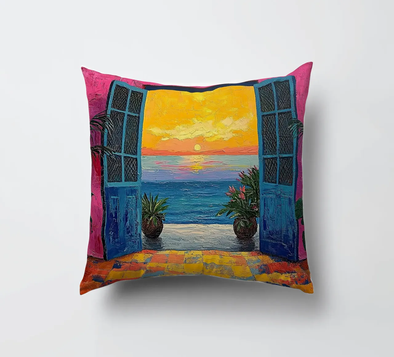 Where Light Meets Life cuscino da Nikis Art Studio