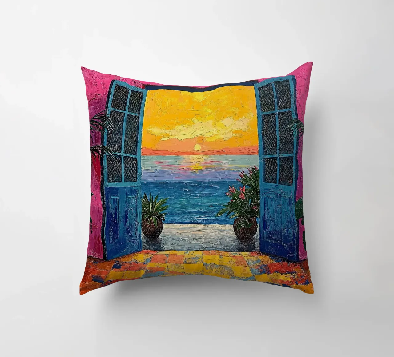 Where Light Meets Life cuscino da Nikis Art Studio