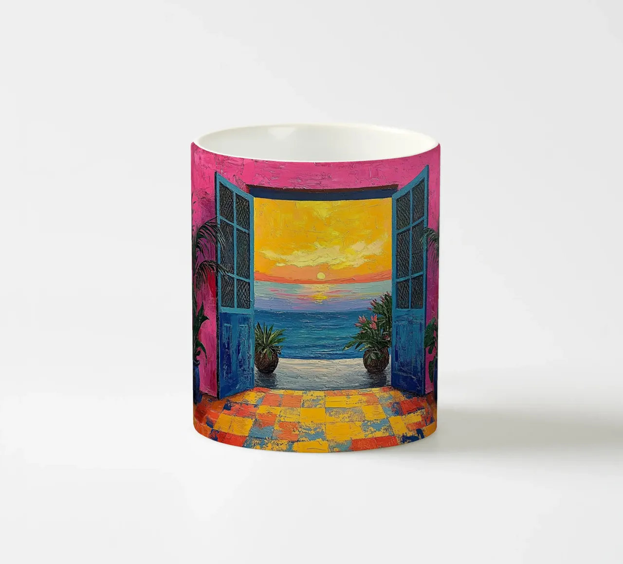 Where Light Meets Life tazza in ceramica da Nikis Art Studio