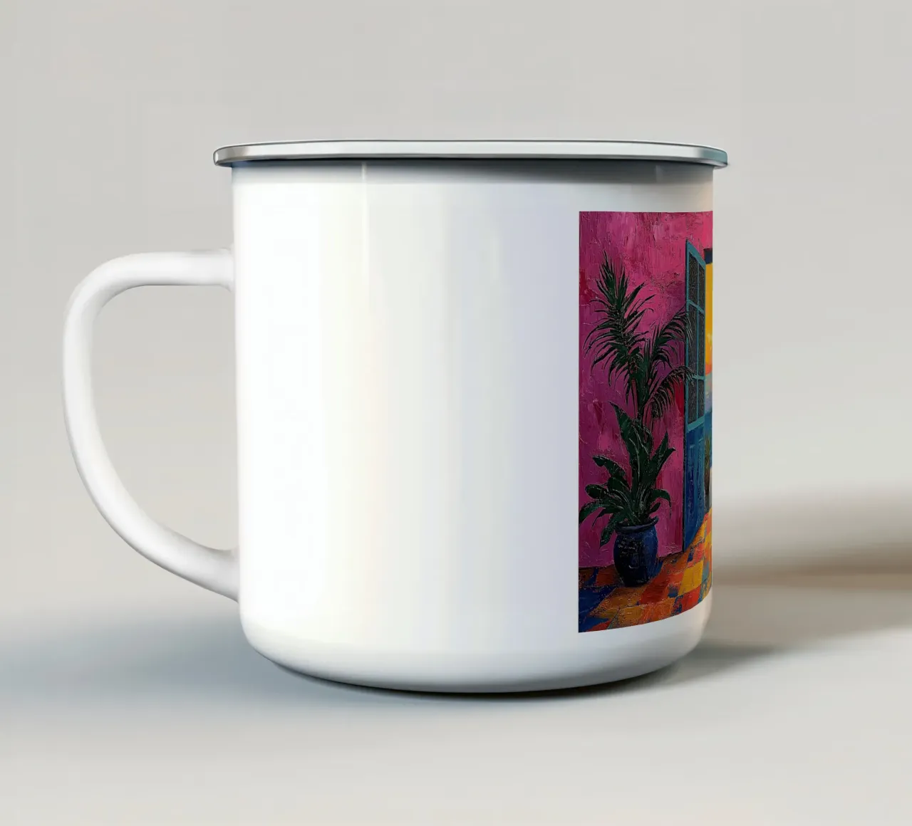 Where Light Meets Life tazza in smalto da Nikis Art Studio