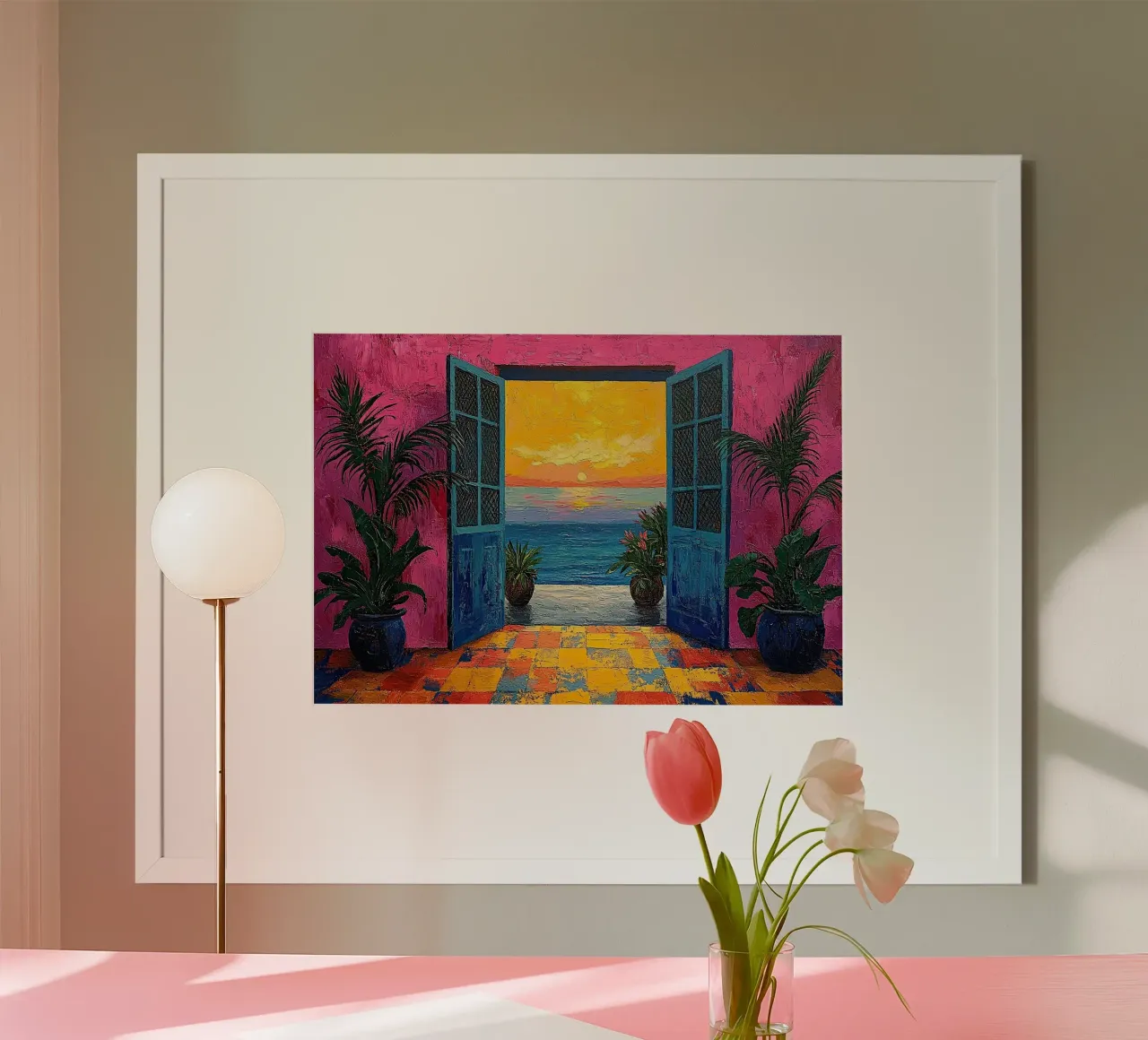 Where Light Meets Life poster con telaio in legno da Nikis Art Studio