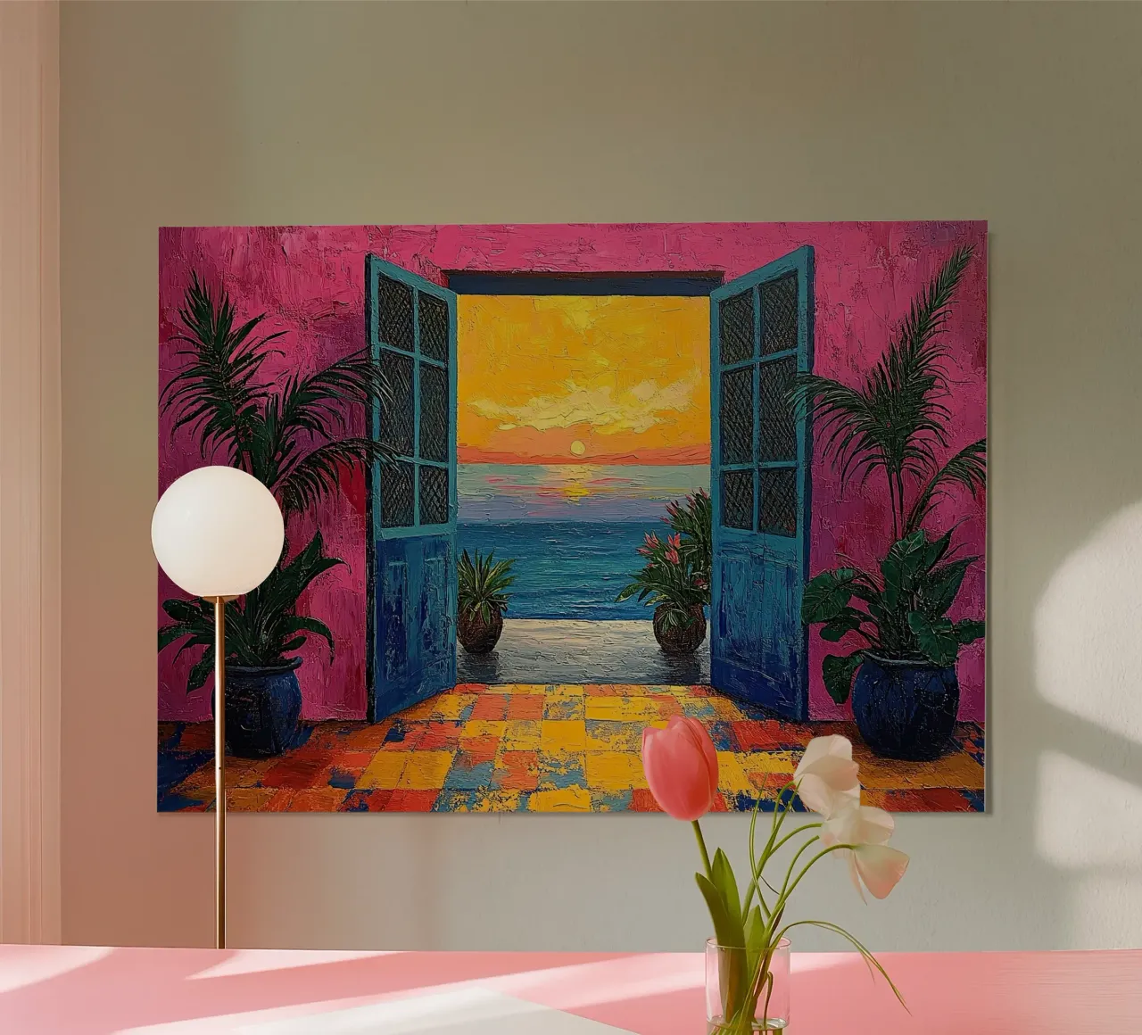 Where Light Meets Life poster con telaio in legno da Nikis Art Studio