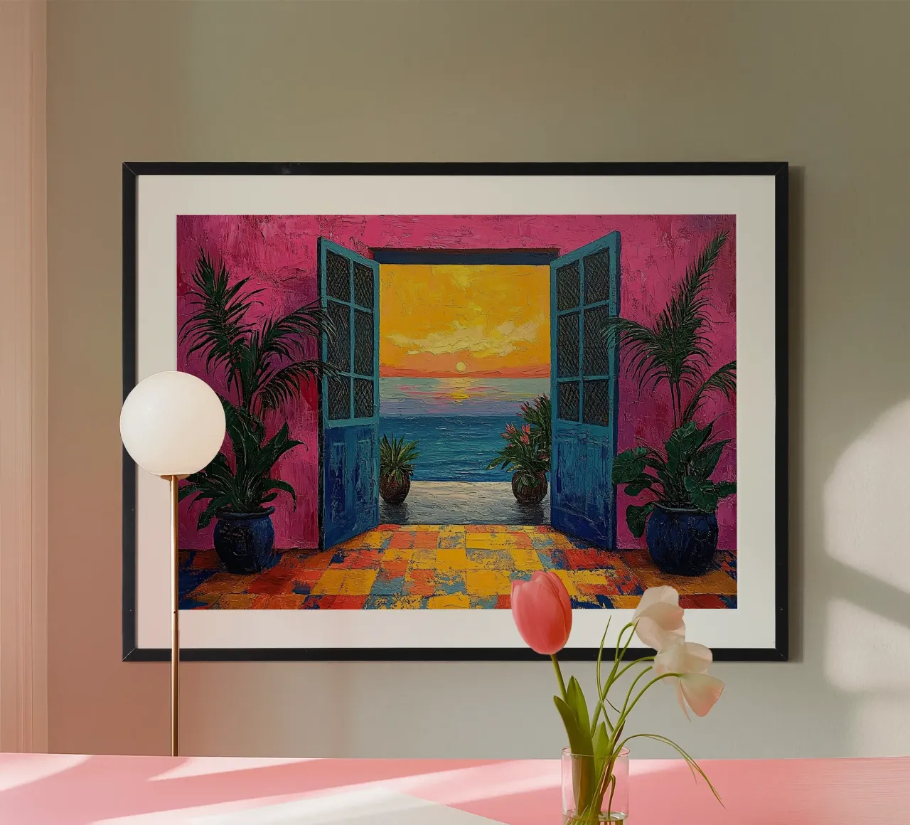 Where Light Meets Life poster con telaio in legno da Nikis Art Studio