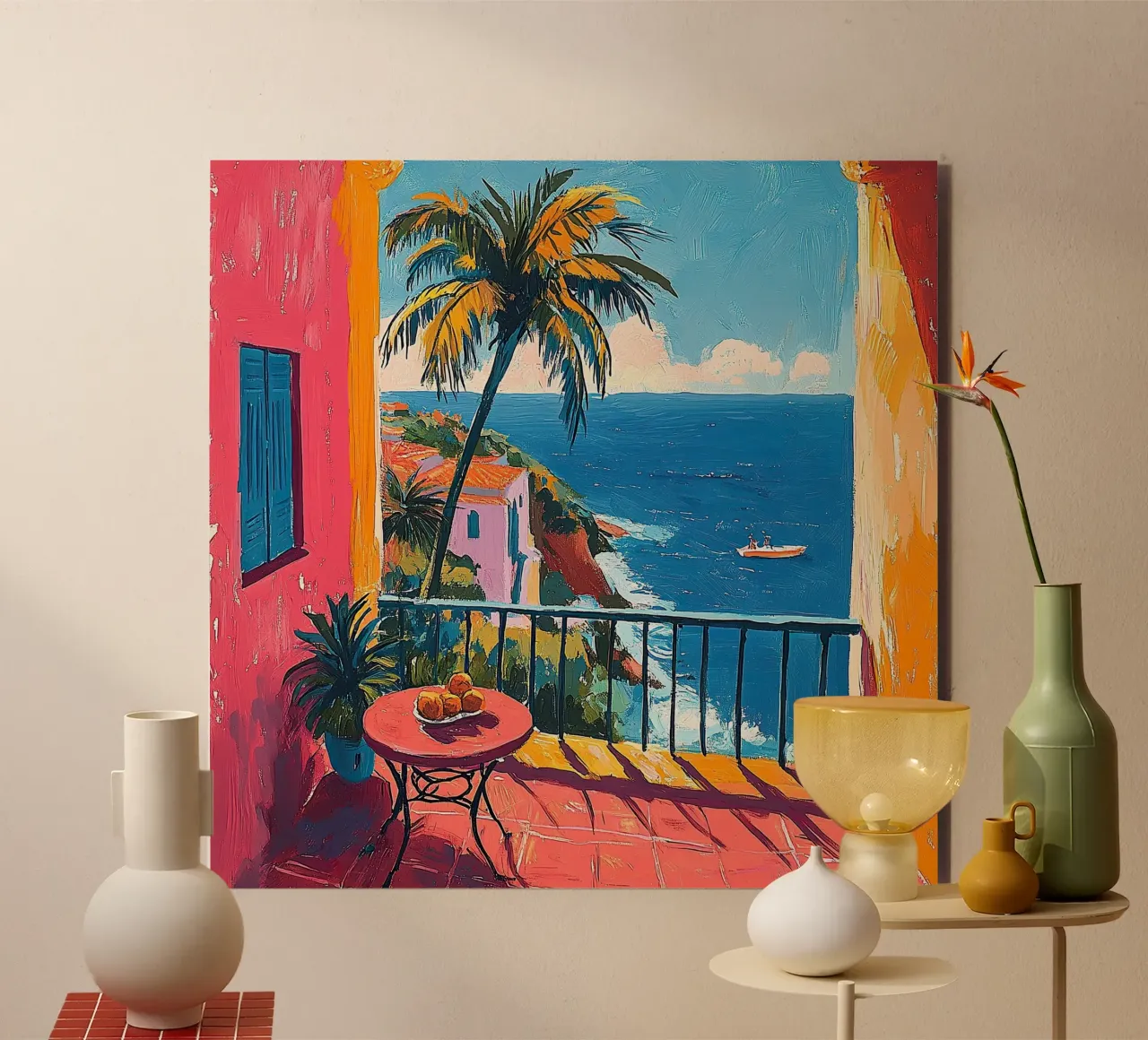Henri Matisse ha ispirato "La serenità all'esterno". alluminio dibond da Nikis Art Studio
