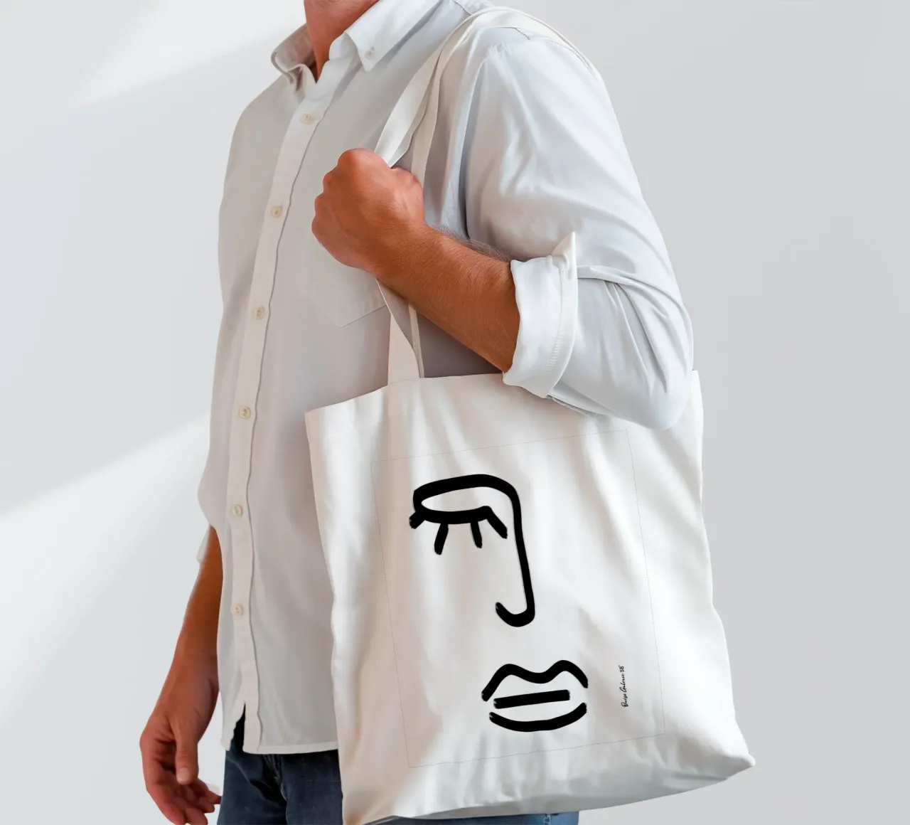 Infinite Whispers borsa in juta da Mike Leymi