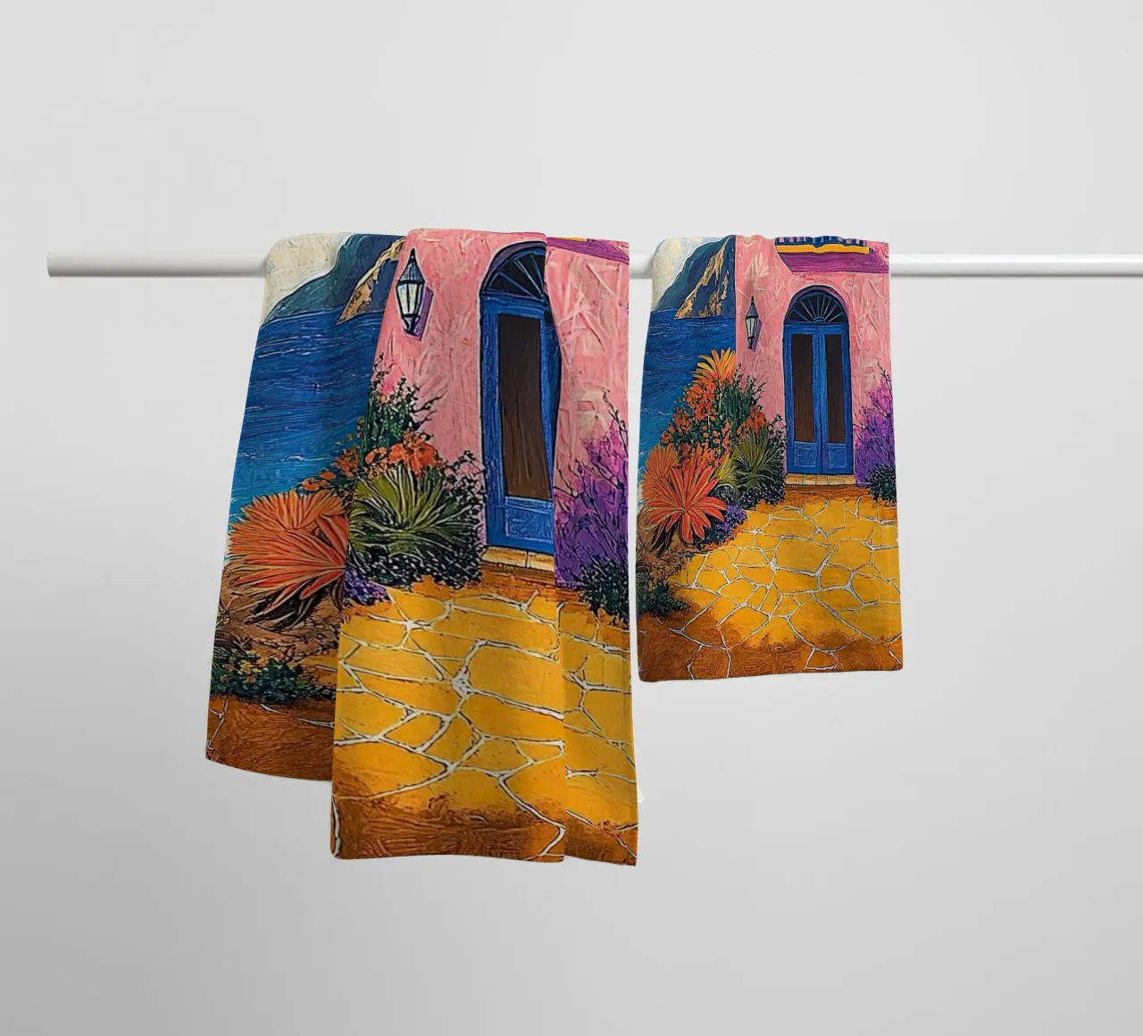 Breath of Fresh Color asciugamano da bagno da Nikis Art Studio
