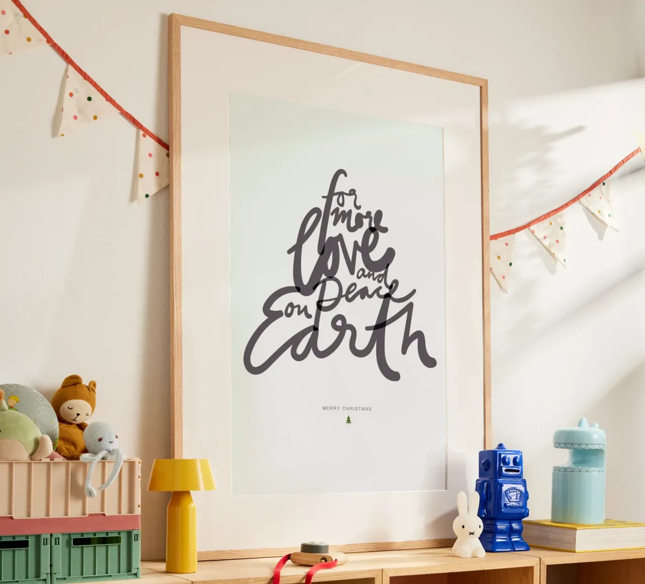 Peace poster con telaio in plastica da Waltraud Rieken