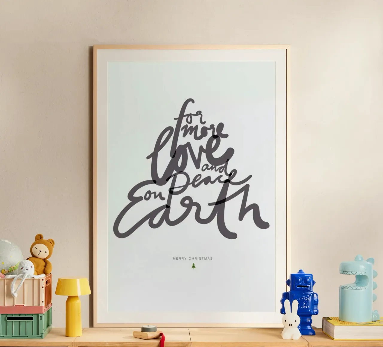 Peace poster con telaio in plastica da Waltraud Rieken
