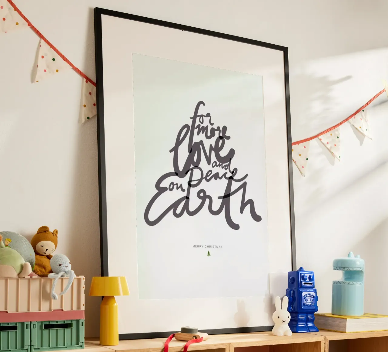 Peace poster con telaio in plastica da Waltraud Rieken