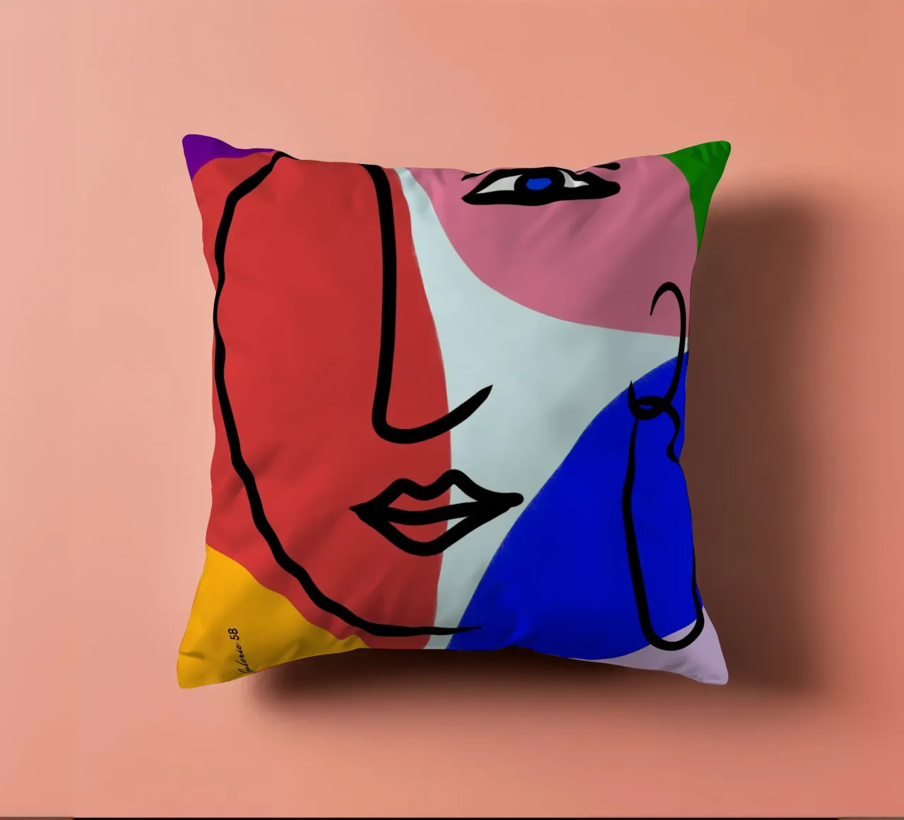 Lullaby of Colors cuscino da Mike Leymi