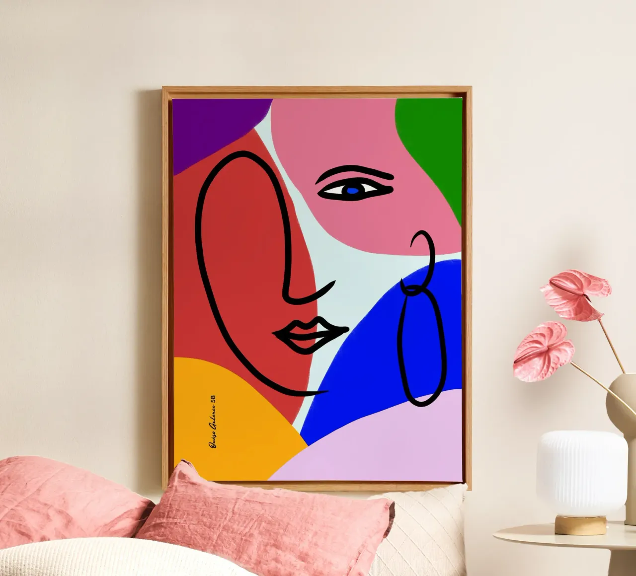Lullaby of Colors tela con Cornice a cassetta da Mike Leymi