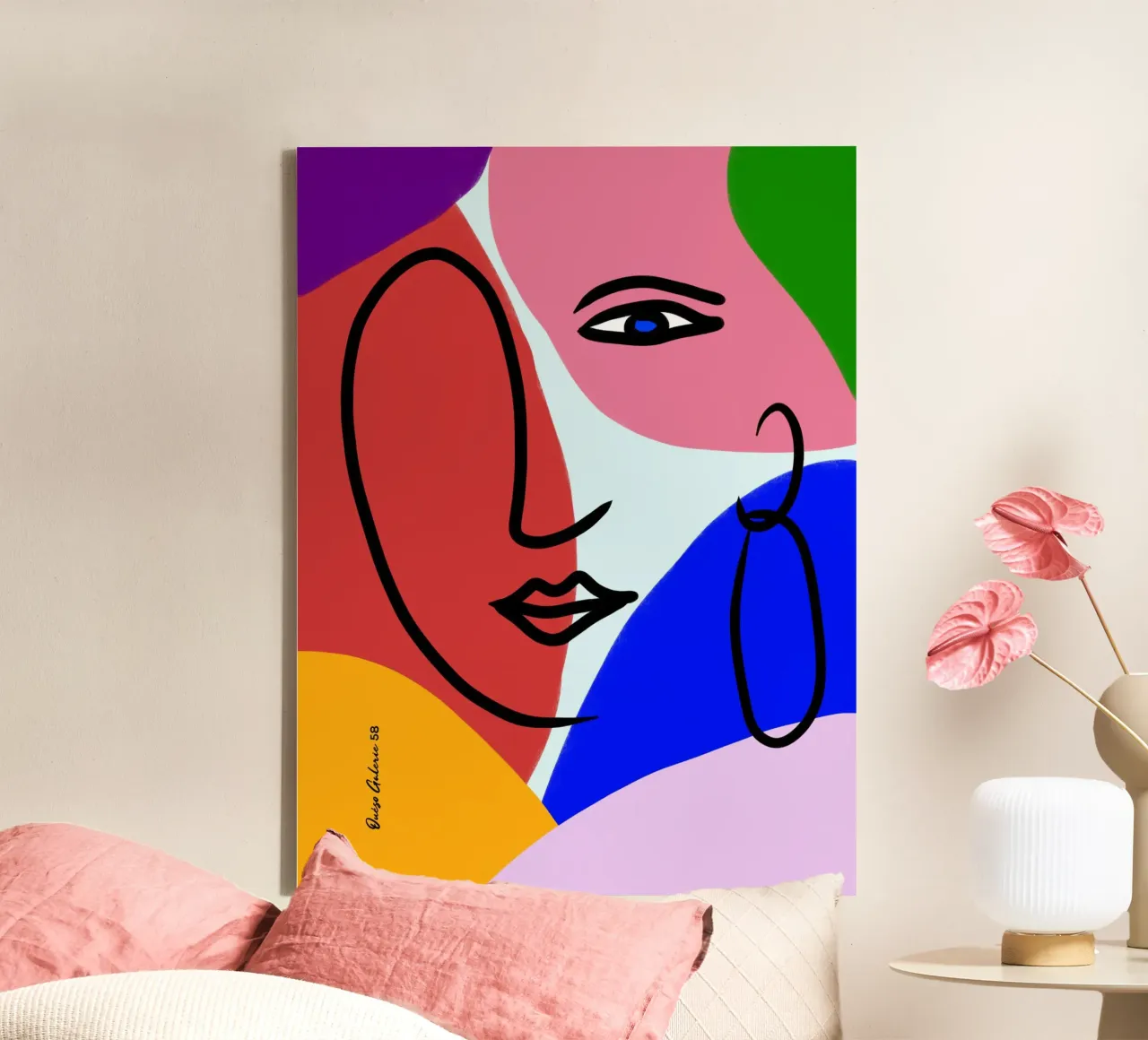 Lullaby of Colors tela con Cornice a cassetta da Mike Leymi
