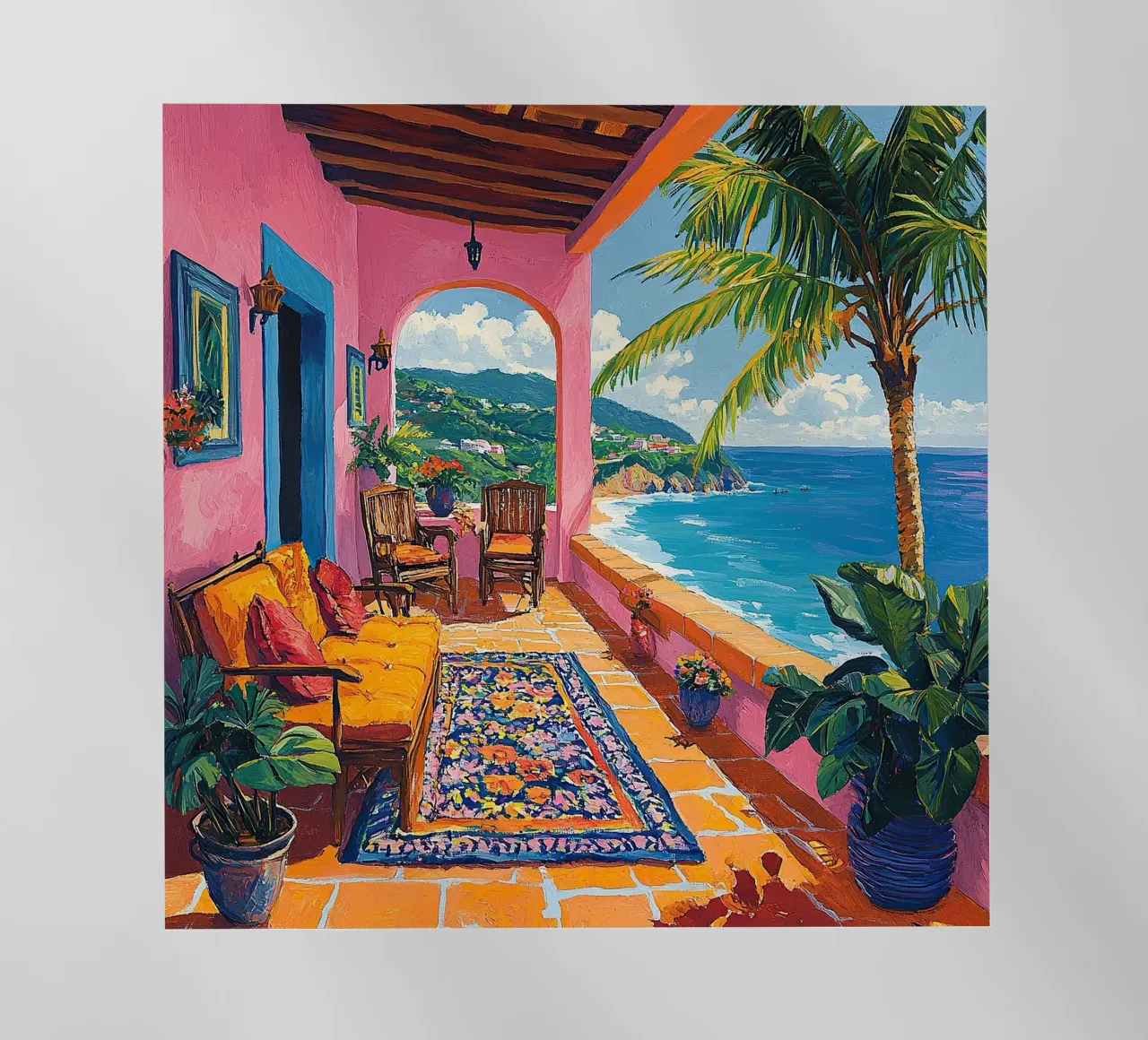 Coastal Views in Bloom pellicola backlit da Nikis Art Studio