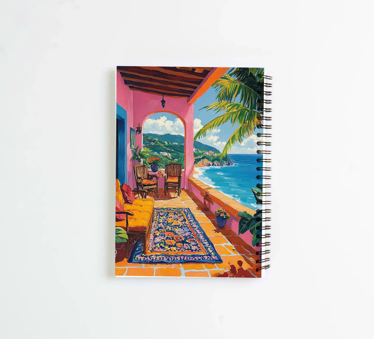 Coastal Views in Bloom diario ad anelli da Nikis Art Studio