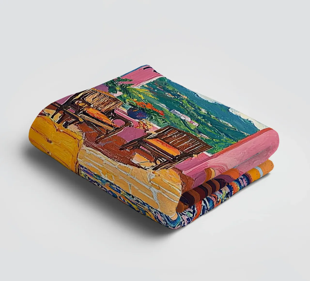 Coastal Views in Bloom asciugamano da bagno da Nikis Art Studio