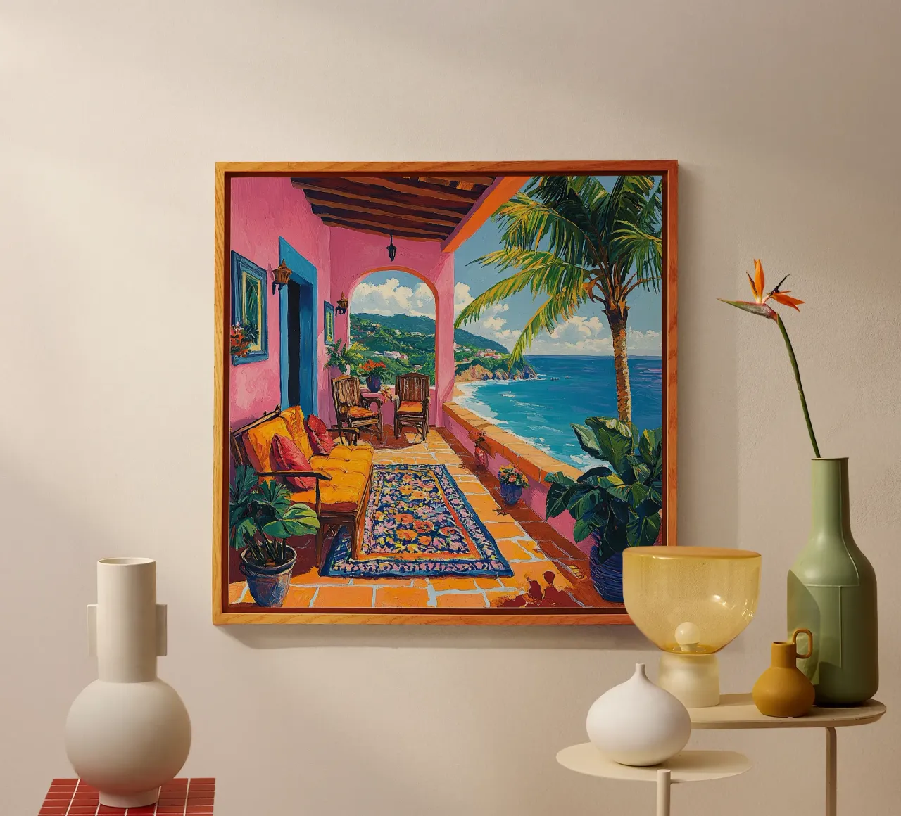 Coastal Views in Bloom plexiglass da Nikis Art Studio