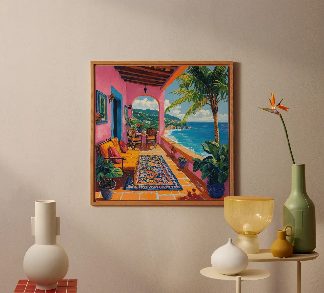 Coastal Views in Bloom alluminio dibond da Nikis Art Studio