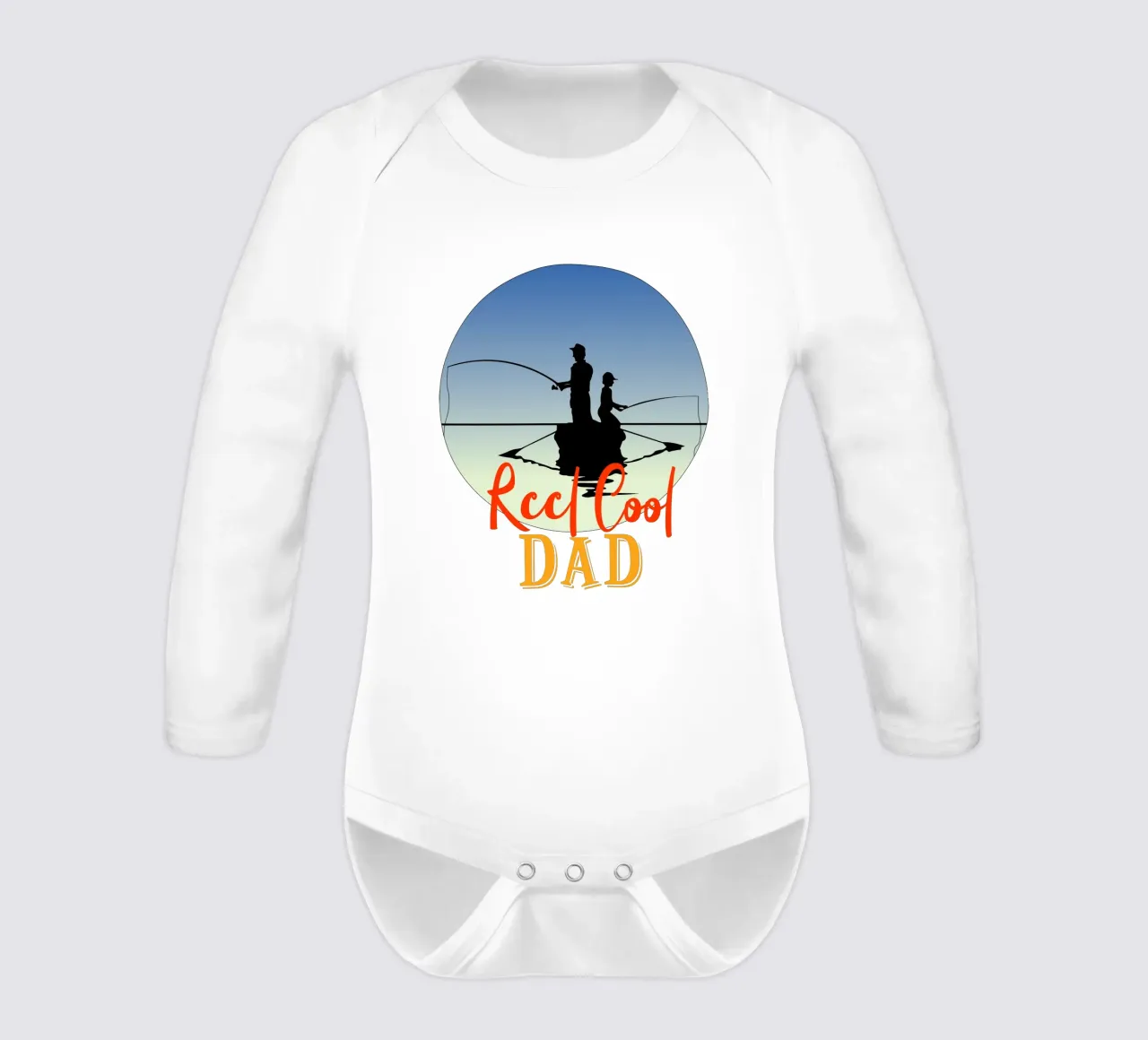 Reel cool Dad dal design retrò body neonato maniche lunghe da vickeyroads