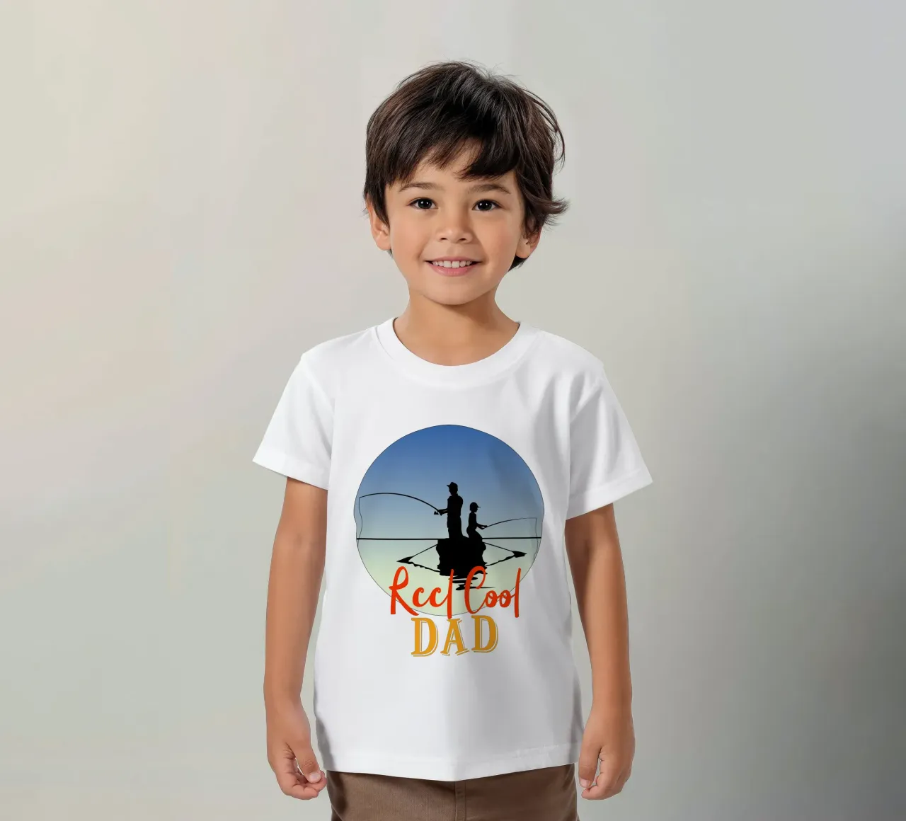 Reel cool Dad dal design retrò t-shirt bambini da vickeyroads