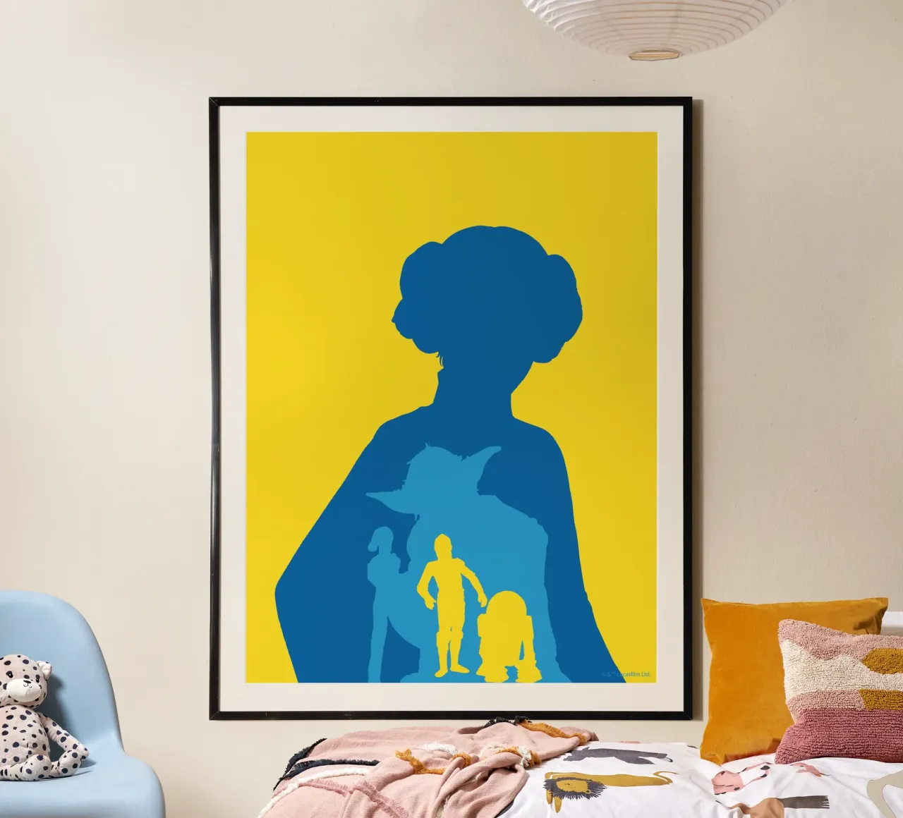Ikonen des Widerstands poster con telaio in plastica da Star Wars