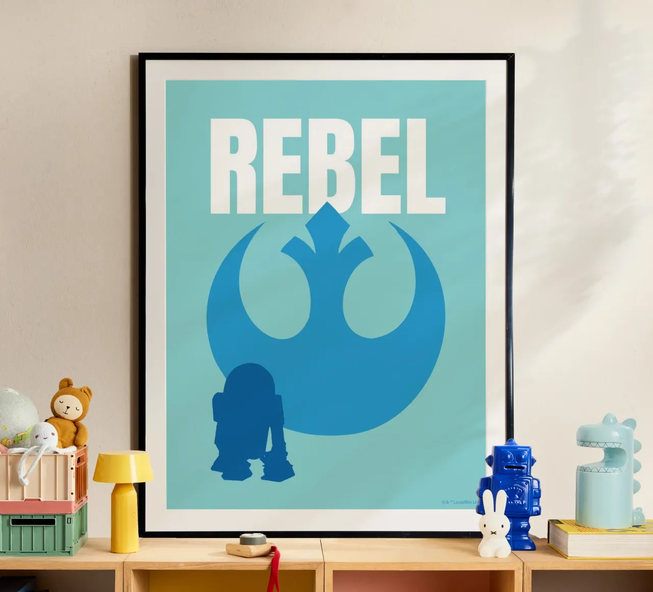 REBEL poster con telaio in plastica da Star Wars
