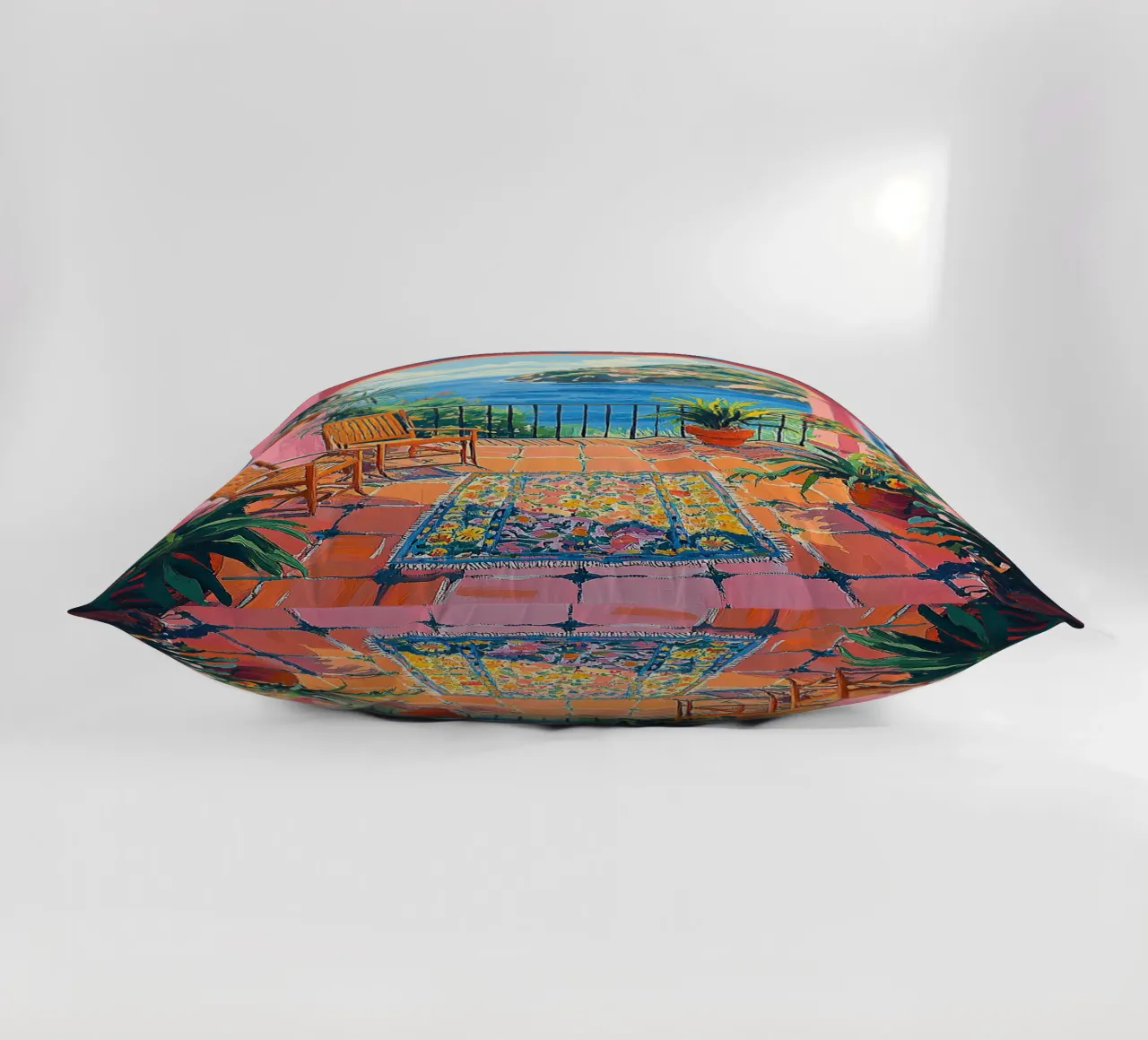 A World Awash with Light cuscino da Nikis Art Studio