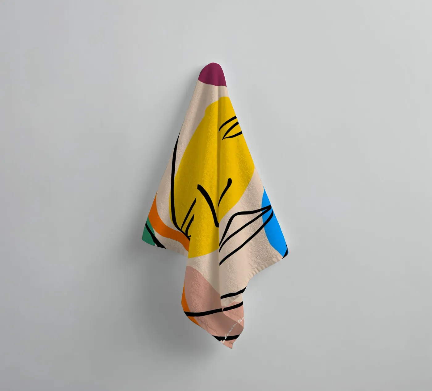 Subtle Glow badhanddoek van Mike Leymi