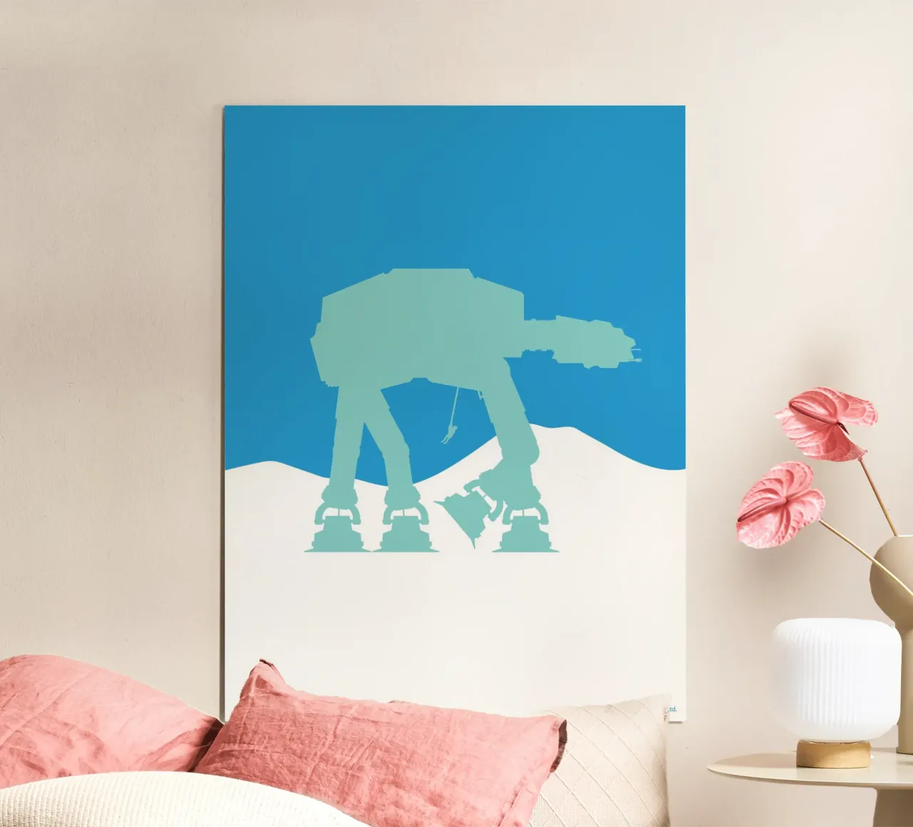 AT-AT Walkers poster con telaio in legno da Star Wars