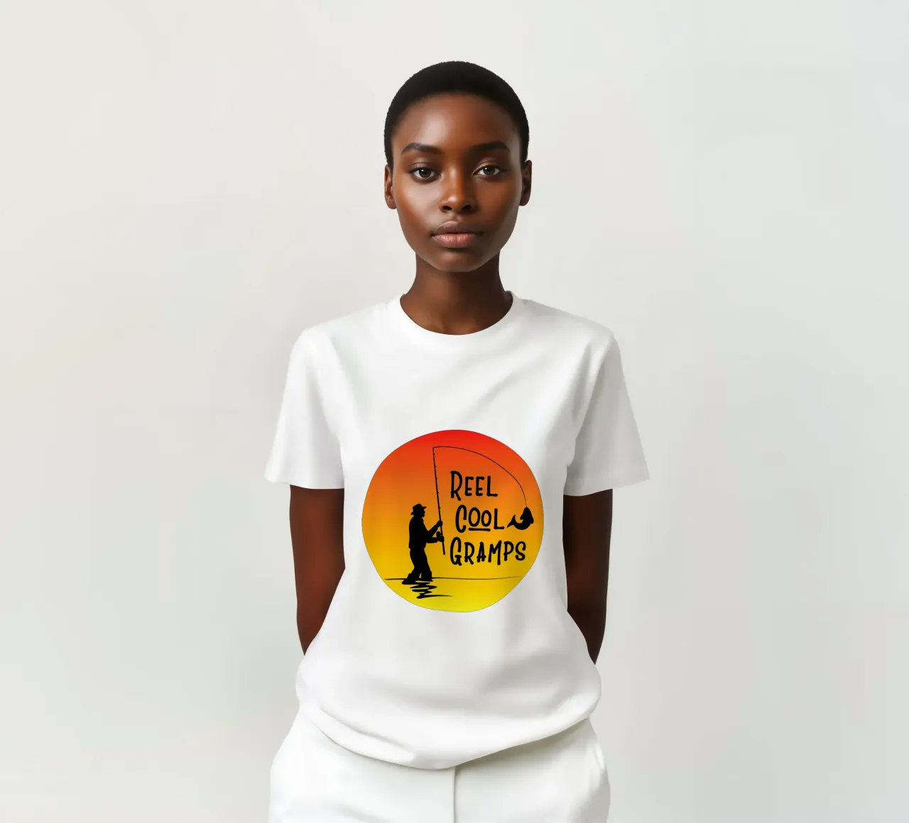 Reel cool gramps design retrò t-shirt da vickeyroads