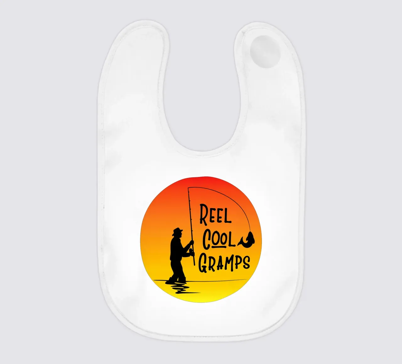 Reel cool gramps design retrò bavaglino da vickeyroads