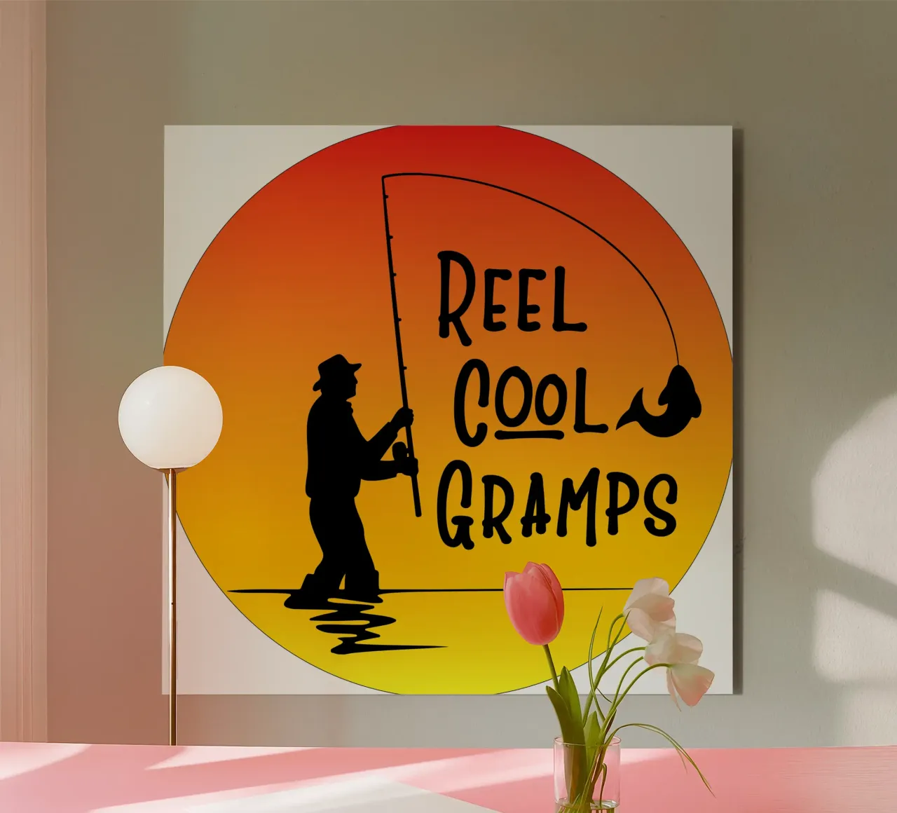Reel cool gramps design retrò alluminio dibond da vickeyroads