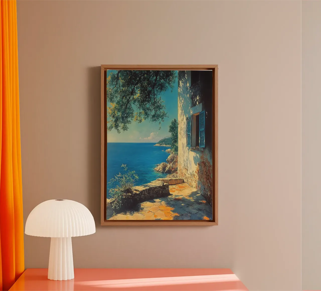 Henri Matisse inspiriert "Where the Sky Begins" canvas with Floater frame by Nikis Art Studio