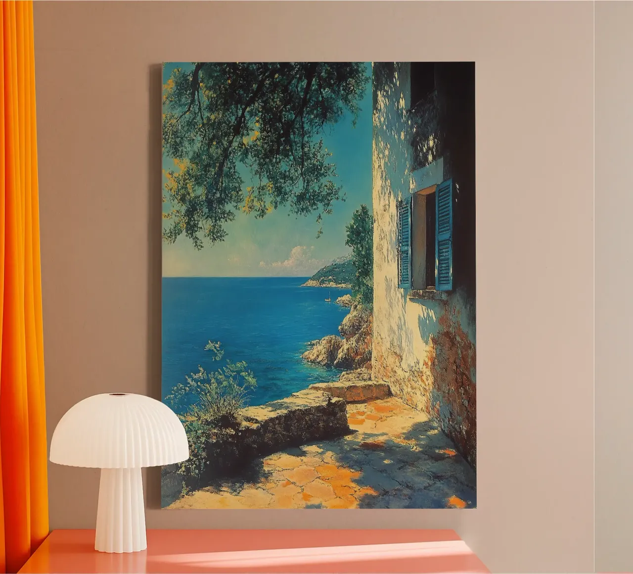 Henri Matisse inspiriert "Where the Sky Begins" canvas with Floater frame by Nikis Art Studio