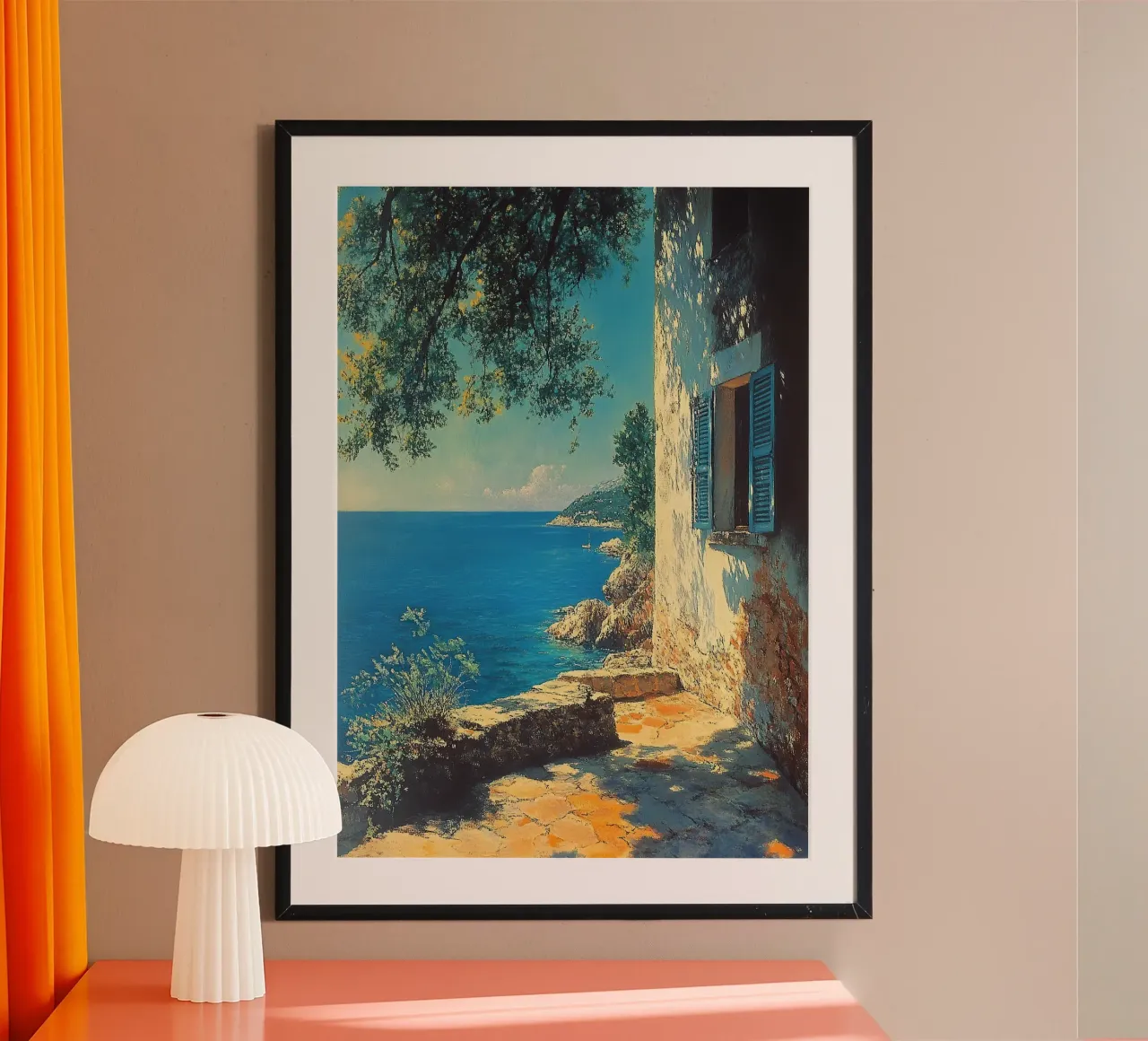 Henri Matisse inspiriert "Where the Sky Begins" poster with plastic frame by Nikis Art Studio