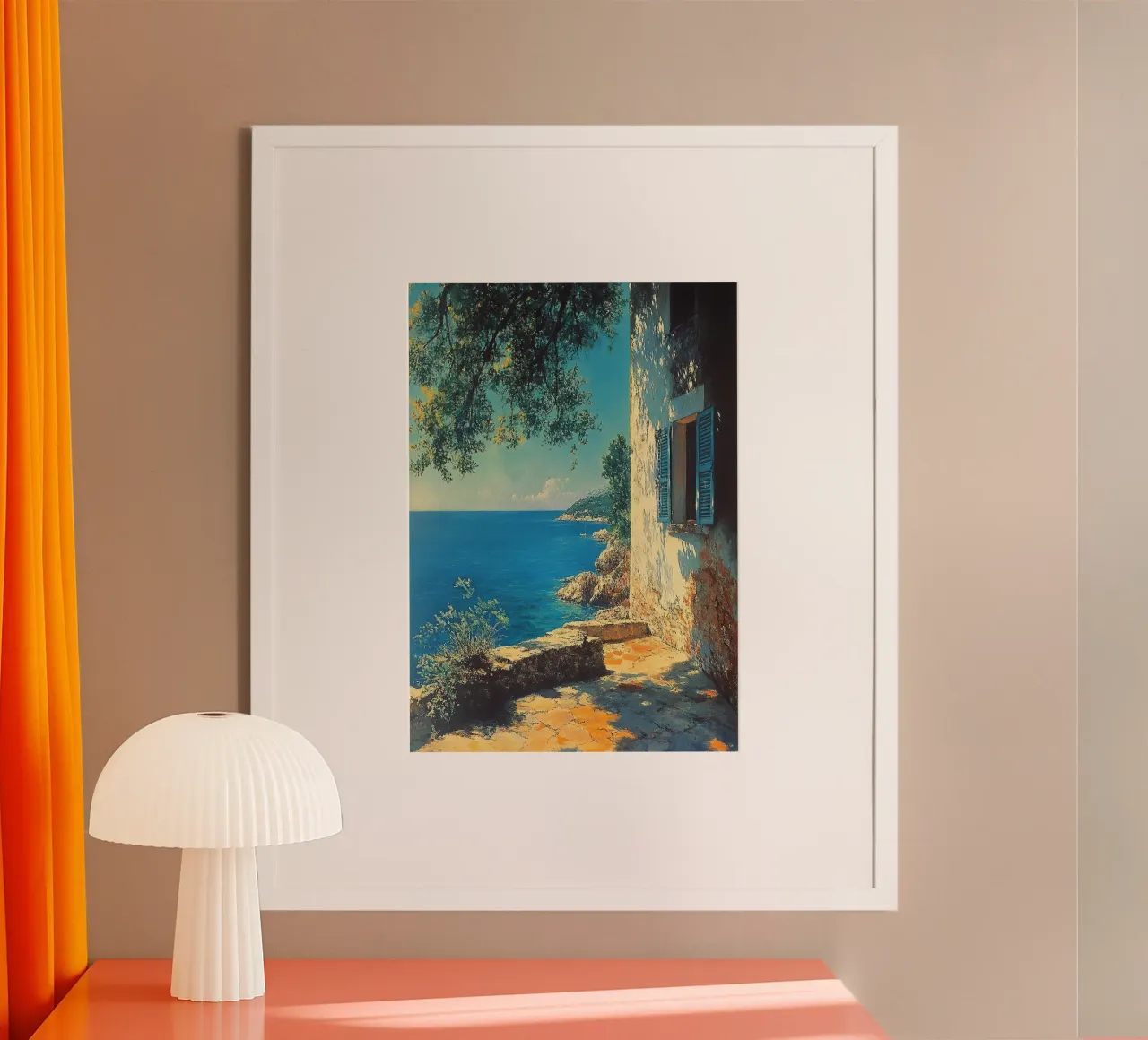 Henri Matisse inspiriert "Where the Sky Begins" poster with plastic frame by Nikis Art Studio