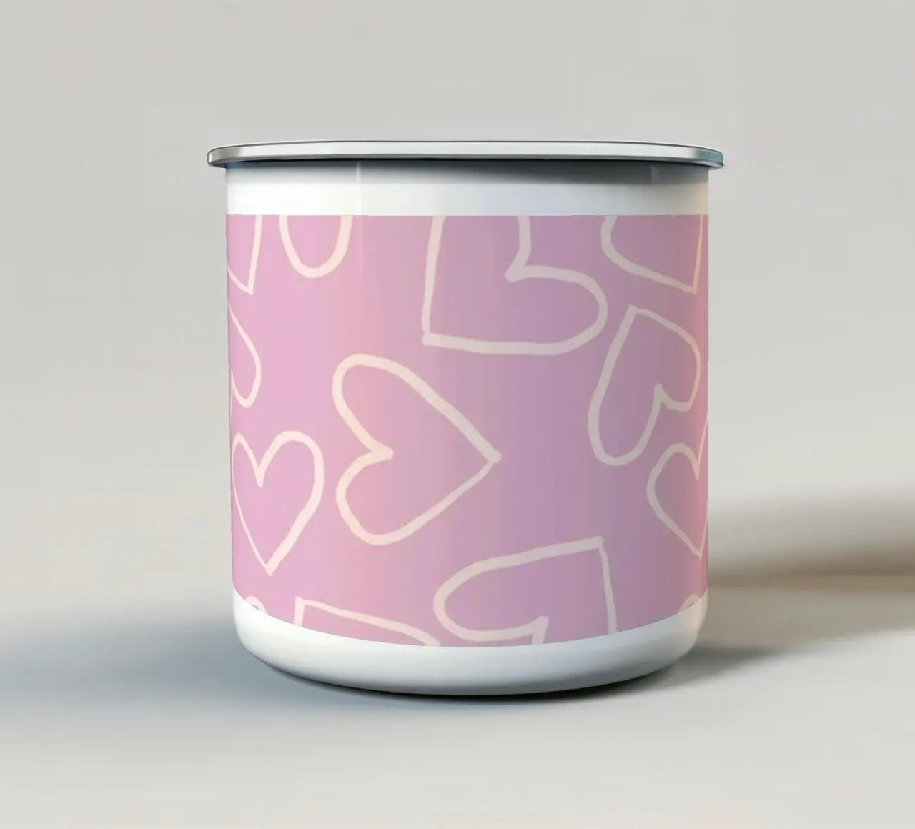 Hearts 4 tazza in smalto da Studio Memb