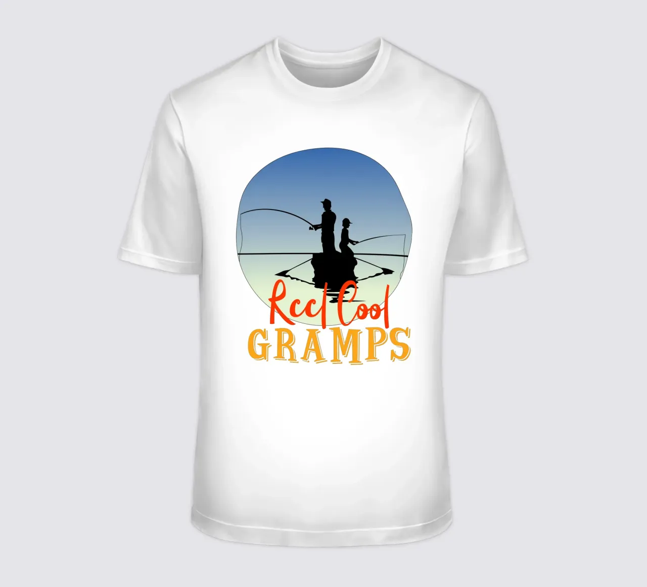 Reel cool gramps design retrò t-shirt da vickeyroads