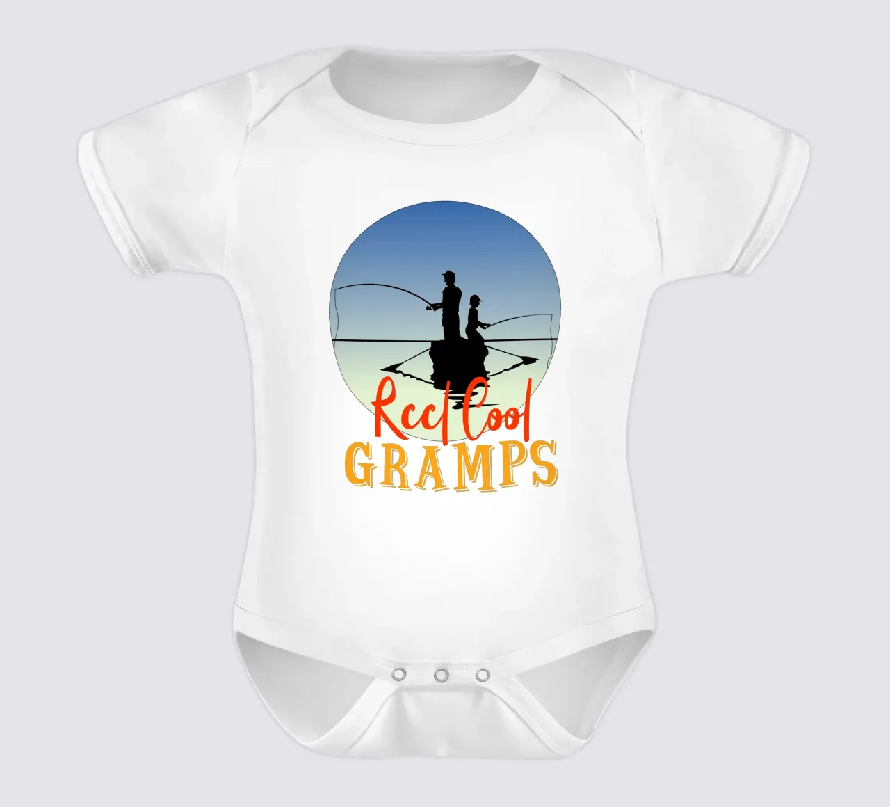 Reel cool gramps design retrò body neonato maniche corte da vickeyroads