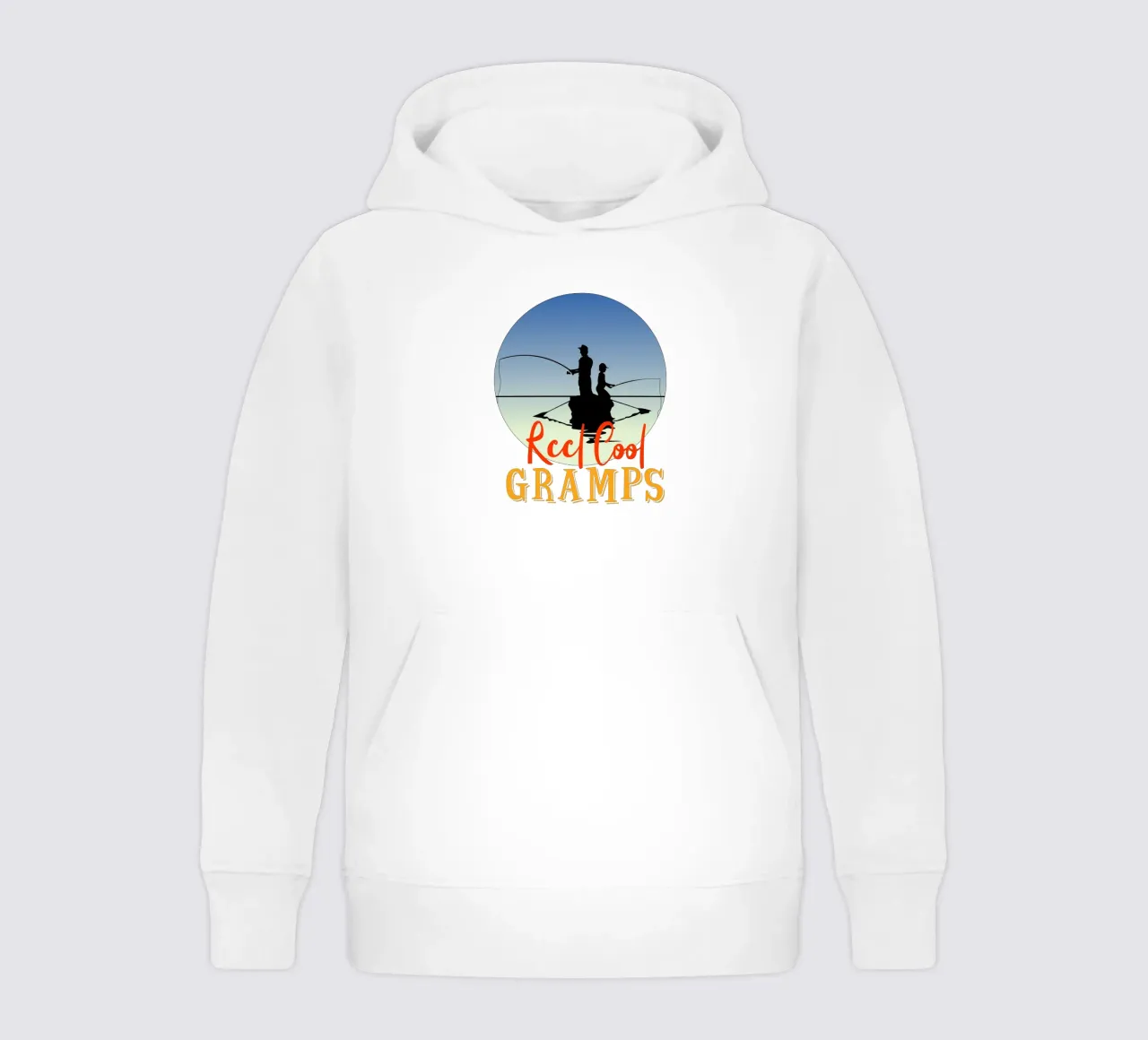 Reel cool gramps design retrò felpa bambino con cappuccio da vickeyroads