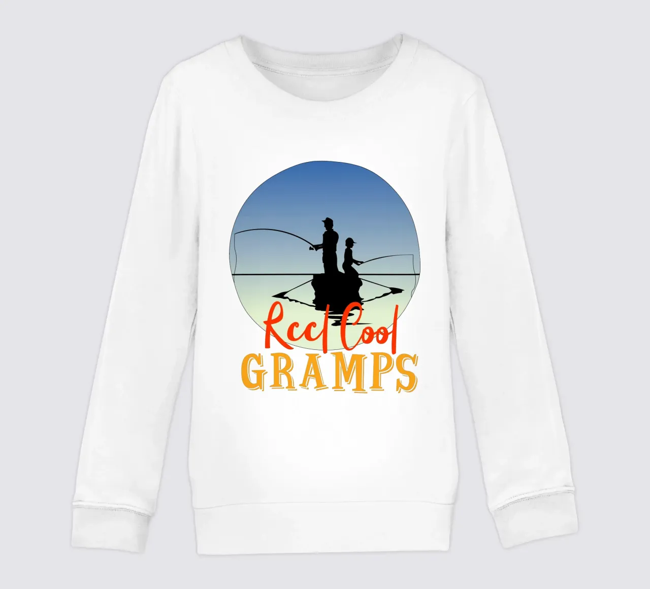 Reel cool gramps design retrò felpa bambino da vickeyroads