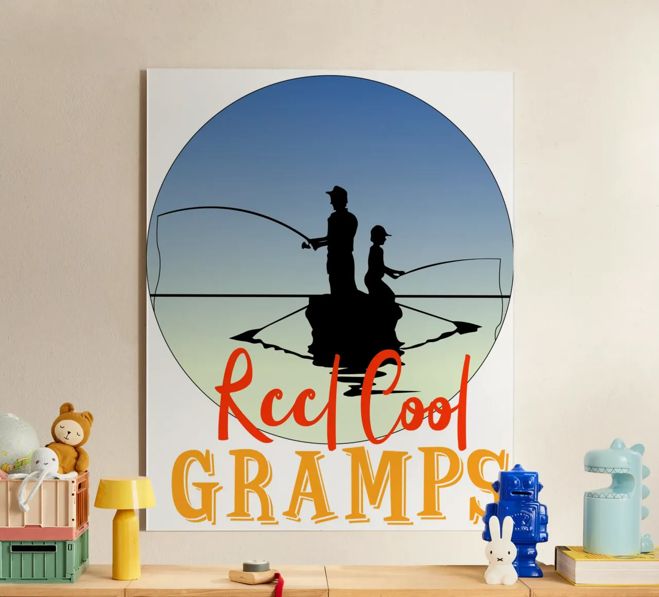 Reel cool gramps design retrò plexiglass da vickeyroads