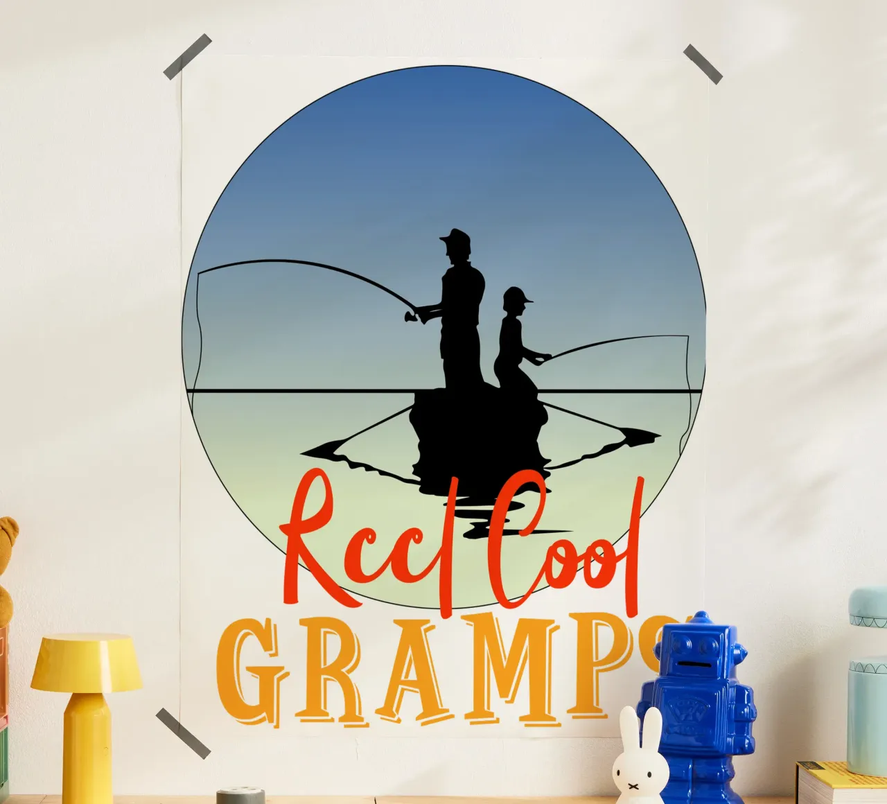 Reel cool gramps design retrò carta hahnemühle da vickeyroads